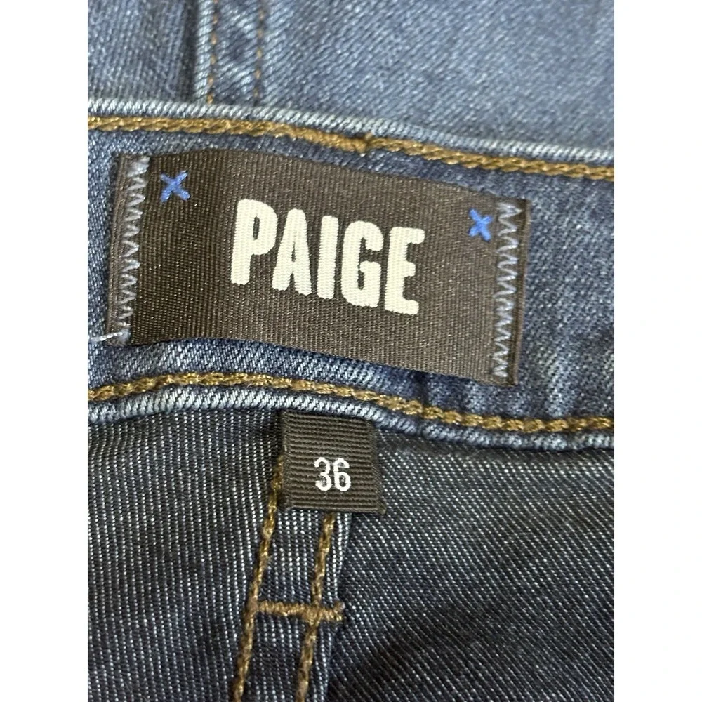PAIGE Croft Jeans Mens 36x32 Blue‎ Slim Straight Stretch Denim Vallow Wash